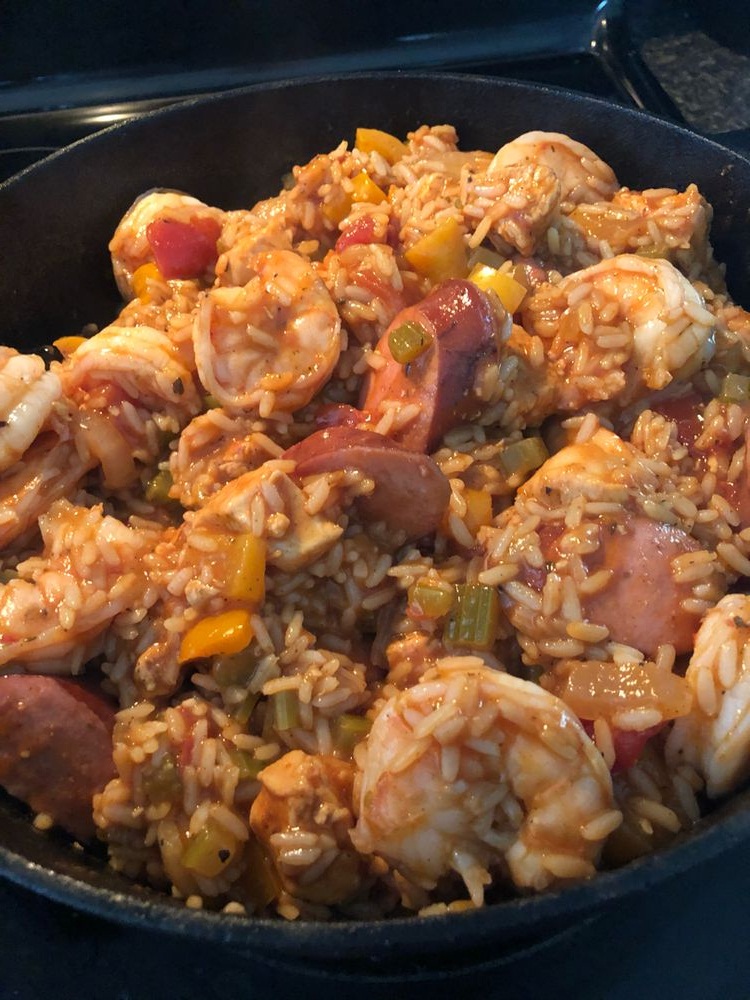 Shrimp Chicken Sausage Jambalaya Recipe EMWGH Shrimp Chicken Sausage Jambalaya Recipe EMWGH