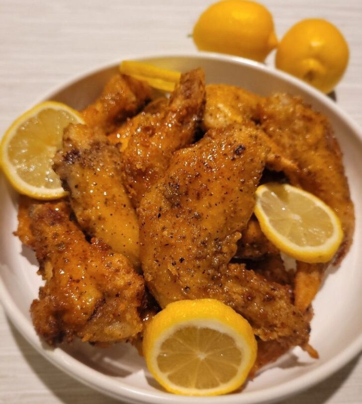 Fried Wing Flats Drizzled With Honey Lemon Pepper Phitip Recipes
