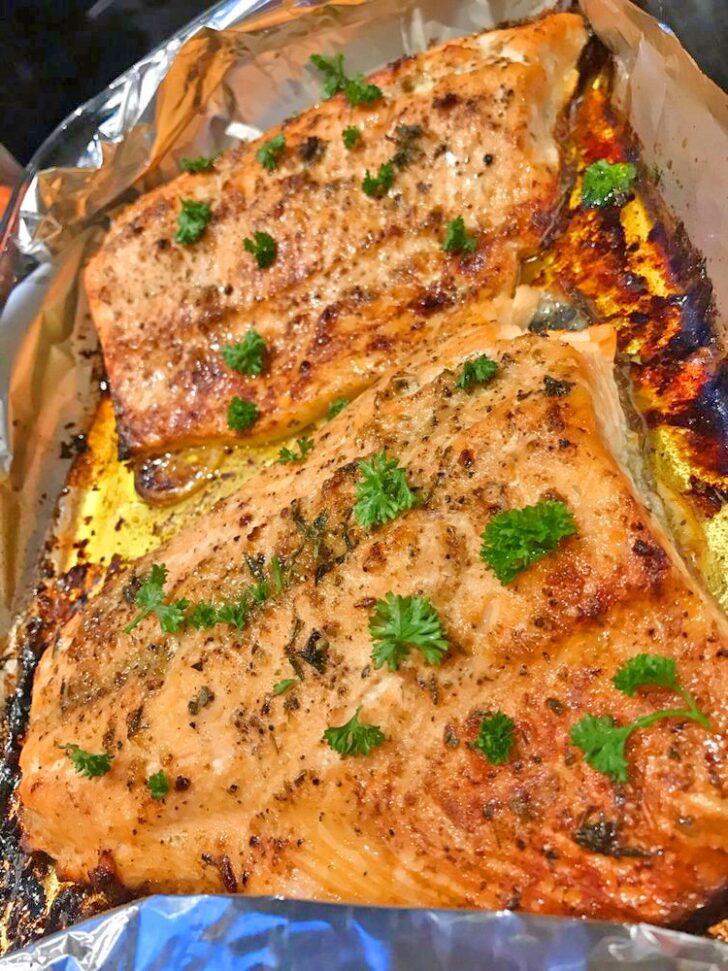Baked GarlicButter Salmon Phitip Recipes