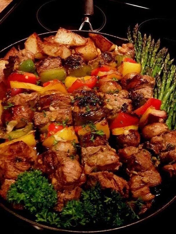 GARLICKY RIBEYE STEAK KABOBS Phitip Recipes