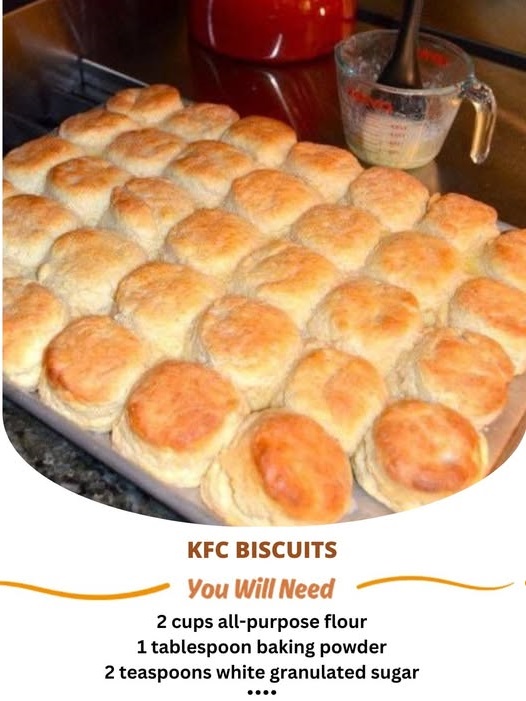 "Fluffy, buttery KFC-style biscuits – soft, warm, and perfect for pairing with any meal, from fried chicken to gravy."