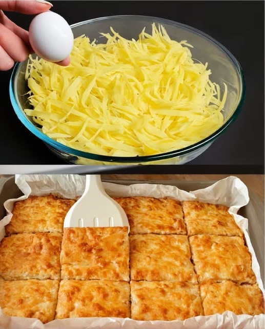 Golden-baked rustic potato slices topped with herbs and cheese, served in a rustic dish.