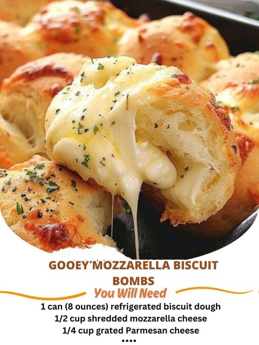 Gooey Mozzarella Biscuit Bombs – Melt-in-Your-Mouth Biscuits Stuffed with Gooey Mozzarella Cheese