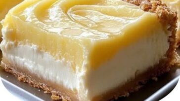 Lemon Cream Cheese Bars Recipe with a tangy lemon topping and smooth cream cheese layer, perfect for a refreshing dessert