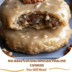 No-Bake Coconut Pecan Praline Cookies – A Sweet, Chewy Treat with Toasted Coconut, Pecans, and Rich Praline Flavor