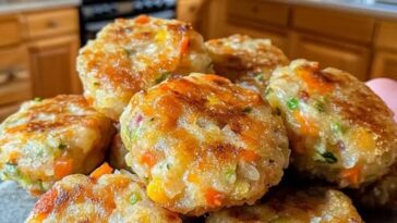 Golden-brown turmeric ginger veggie bites, sprinkled with fresh herbs, served on a plate with a side dip.
