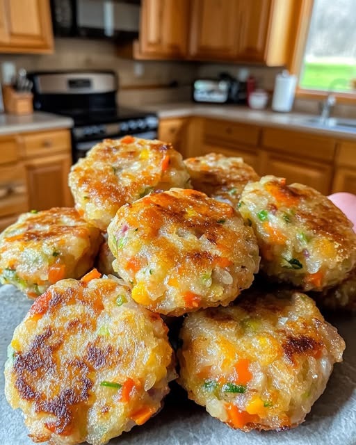 Golden-brown turmeric ginger veggie bites, sprinkled with fresh herbs, served on a plate with a side dip.