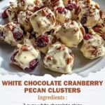 White Chocolate Cranberry Pecan Clusters – A Perfect Combination of Creamy White Chocolate, Tart Cranberries, and Crunchy Pecans