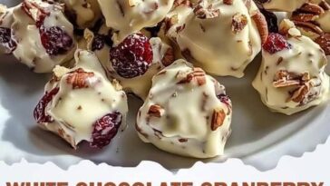 White Chocolate Cranberry Pecan Clusters – A Perfect Combination of Creamy White Chocolate, Tart Cranberries, and Crunchy Pecans