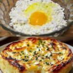 Golden, baked cottage cheese eggs with a creamy texture, served as a comforting and healthy breakfast. Perfect for a nourishing start to the day.