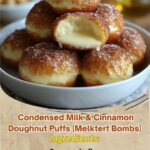 Golden, fluffy doughnut puffs filled with condensed milk, dusted with cinnamon sugar, and perfectly crispy on the outside.