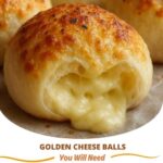 A plate of golden, bite-sized cheese balls with a crispy breadcrumb coating, served hot and ready to snack on.