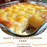 A light and fluffy pineapple cake topped with whipped cream and crushed pineapple.