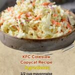 Bowl of finely chopped KFC-style coleslaw with creamy dressing.