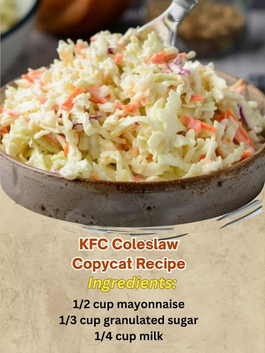 Bowl of finely chopped KFC-style coleslaw with creamy dressing.